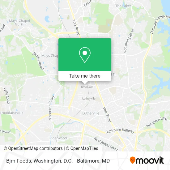 Bjm Foods map