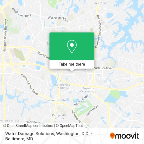 Water Damage Solutions map