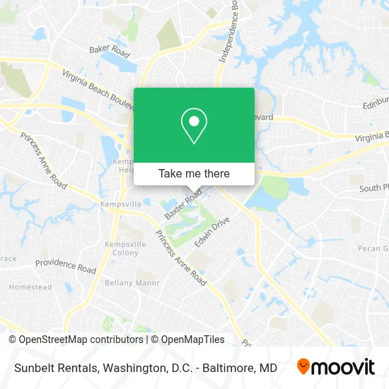 Sunbelt Rentals map