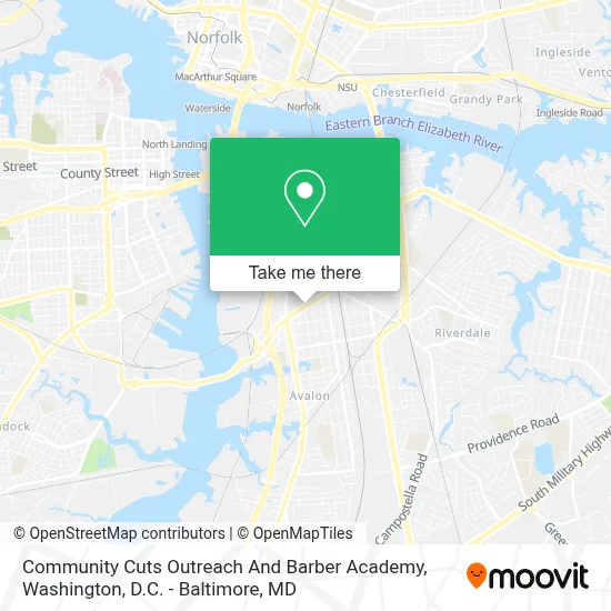 Community Cuts Outreach And Barber Academy map