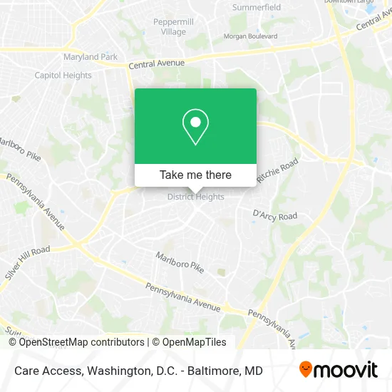 Care Access map