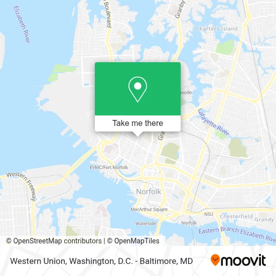 Western Union map