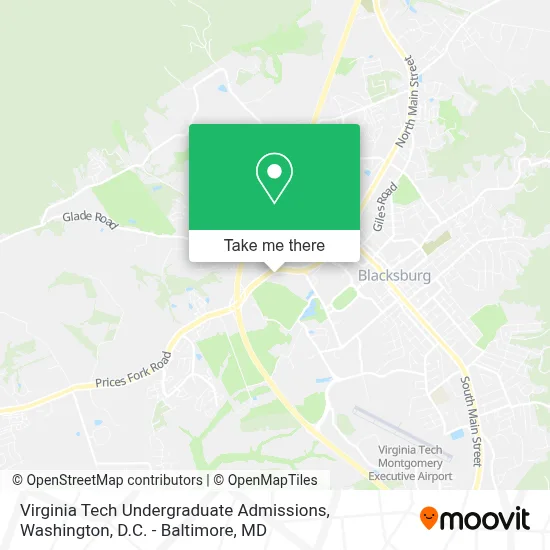 Virginia Tech Undergraduate Admissions map