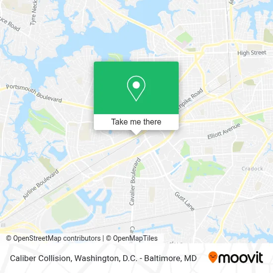Caliber Collision map