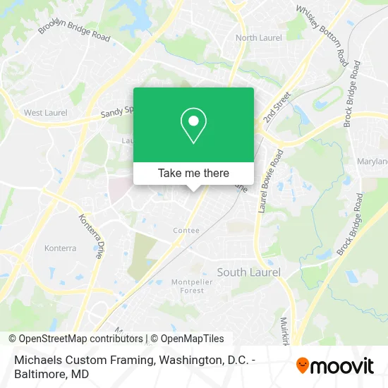 Michaels Custom Framing map