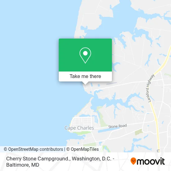 Cherry Stone Campground. map