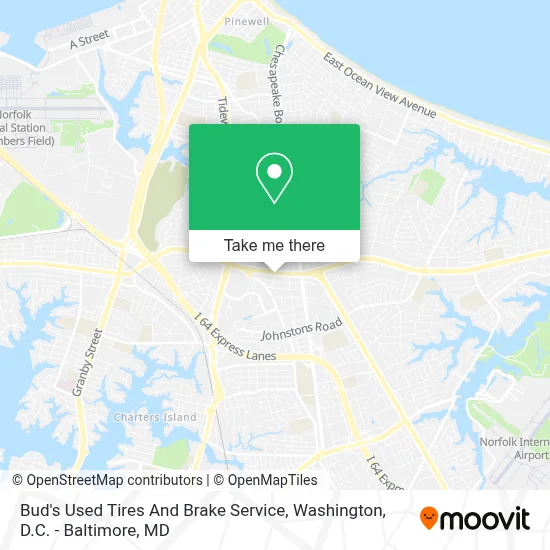 Bud's Used Tires And Brake Service map