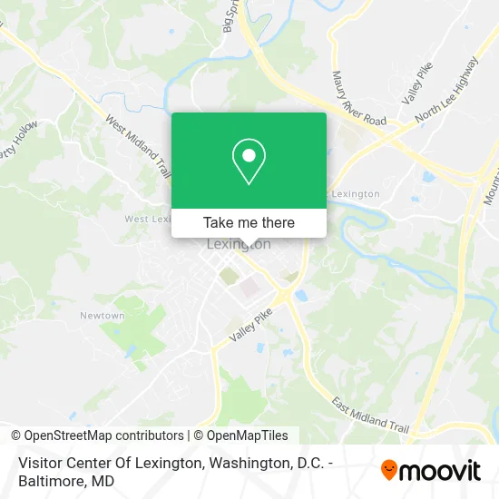 Visitor Center Of Lexington map