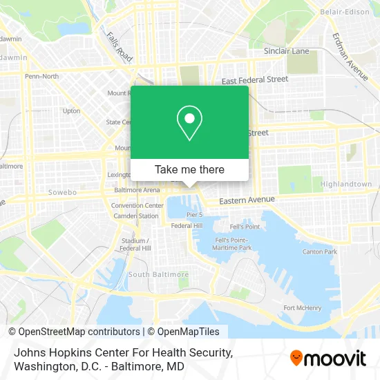 Johns Hopkins Center For Health Security map