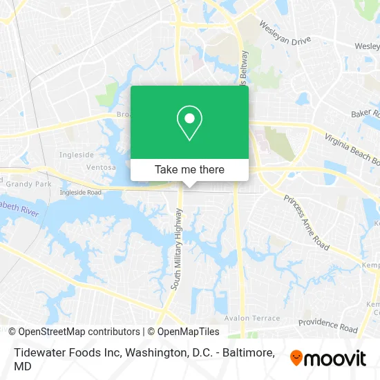 Tidewater Foods Inc map