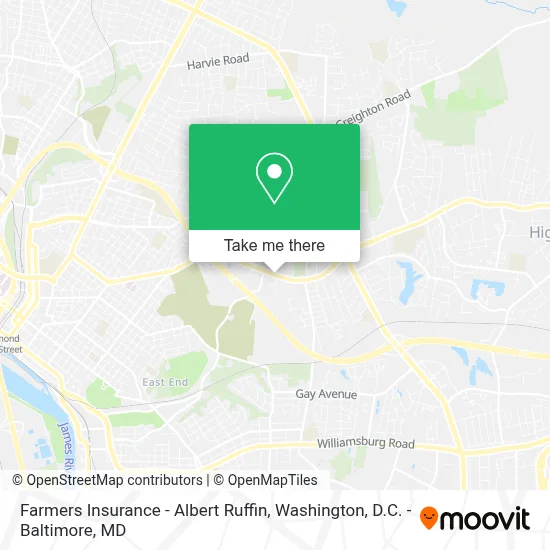 Farmers Insurance - Albert Ruffin map