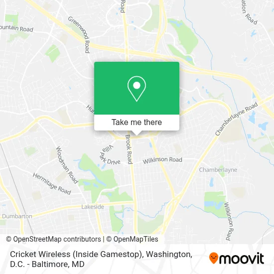 Cricket Wireless (Inside Gamestop) map