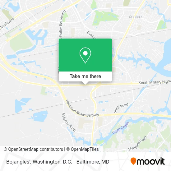 Bojangles' map