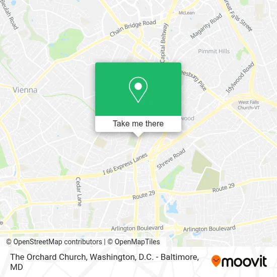 The Orchard Church map