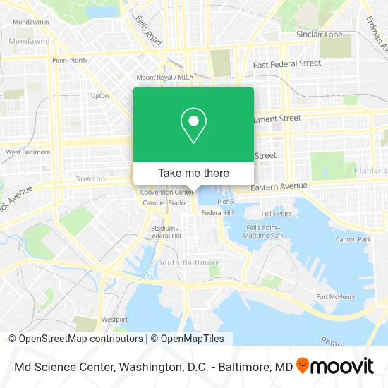 Md Science Center map