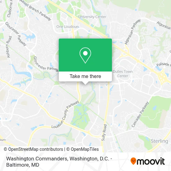 Washington Commanders map