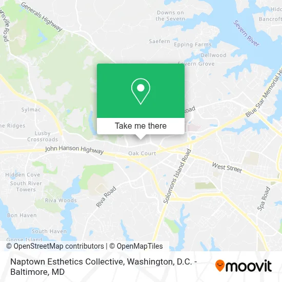 Naptown Esthetics Collective map