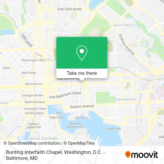 Bunting Interfaith Chapel map
