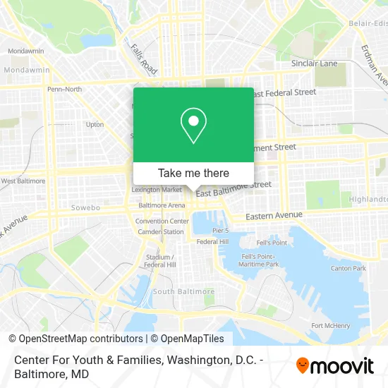 Center For Youth & Families map