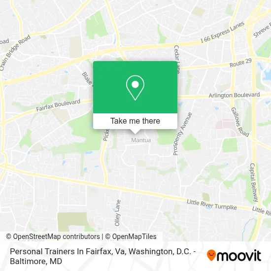 Personal Trainers In Fairfax, Va map