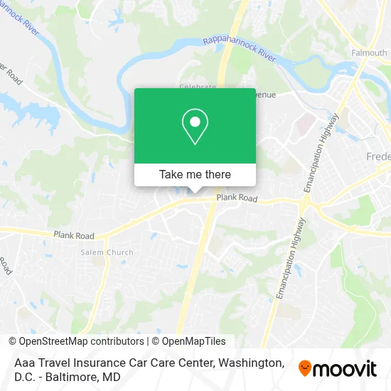 Aaa Travel Insurance Car Care Center map