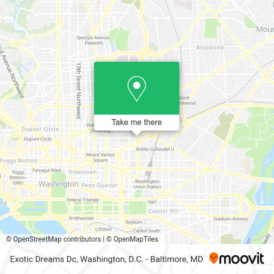 Exotic Dreams Dc map