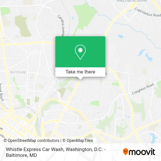 Whistle Express Car Wash map