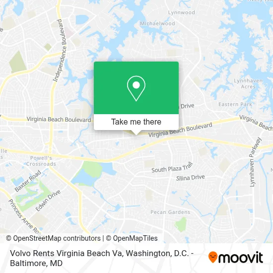 Volvo Rents Virginia Beach Va map