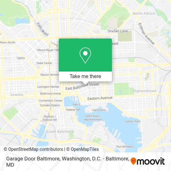 Garage Door Baltimore map