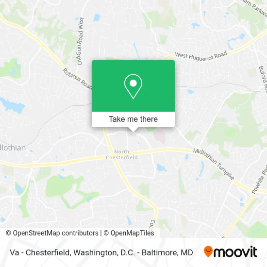 Va - Chesterfield map