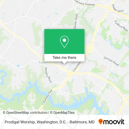 Prodigal Worship map