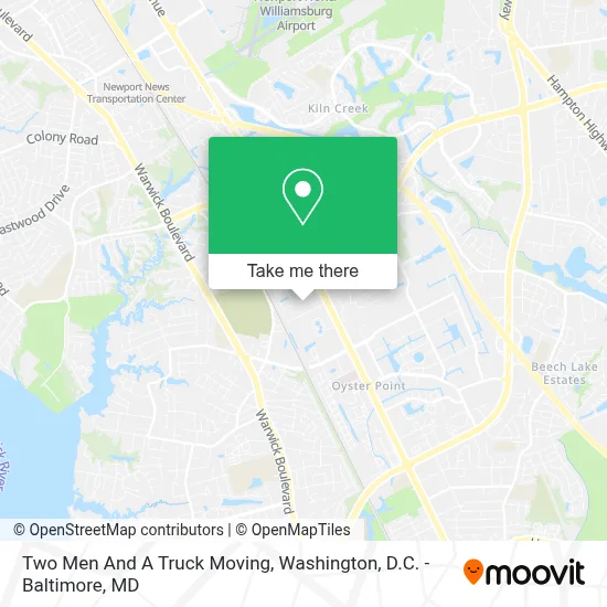Two Men And A Truck Moving map