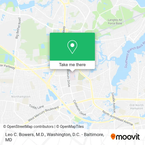 Leo C. Bowers, M.D. map