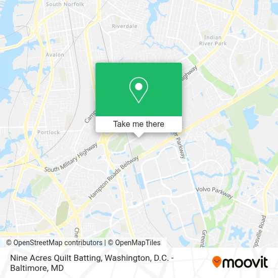 Nine Acres Quilt Batting map