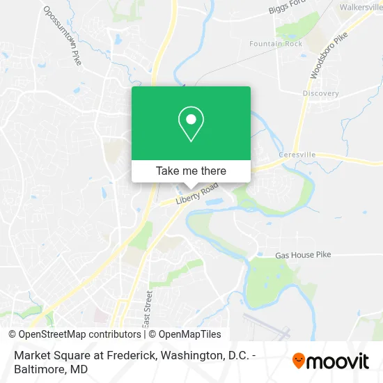 Market Square at Frederick map