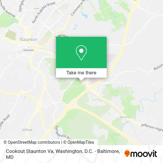 Cookout Staunton Va map