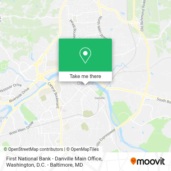 First National Bank - Danville Main Office map