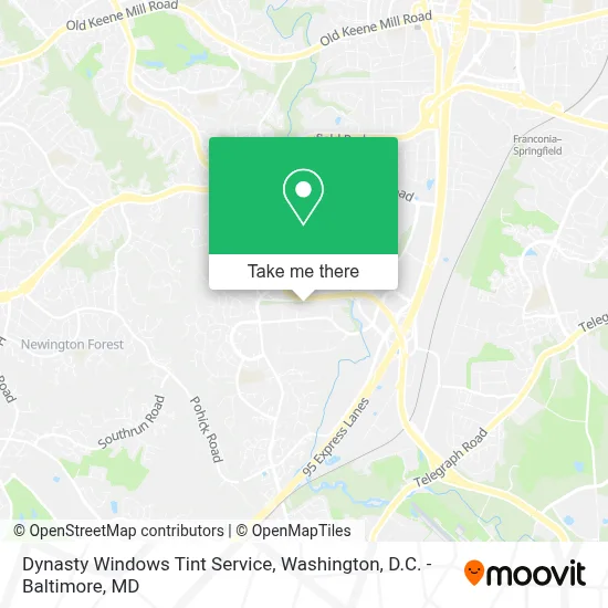 Dynasty Windows Tint Service map