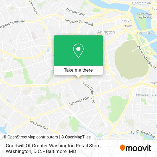 Goodwill Of Greater Washington Retail Store map