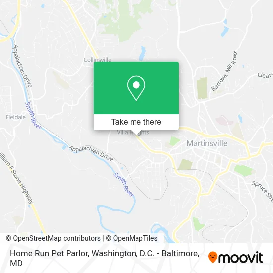 Home Run Pet Parlor map