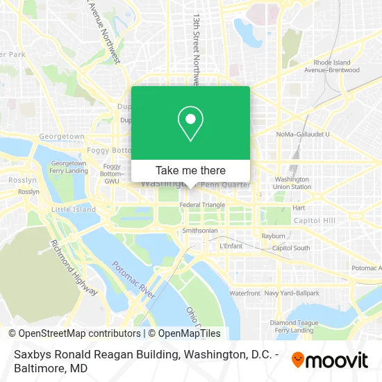 Saxbys Ronald Reagan Building map