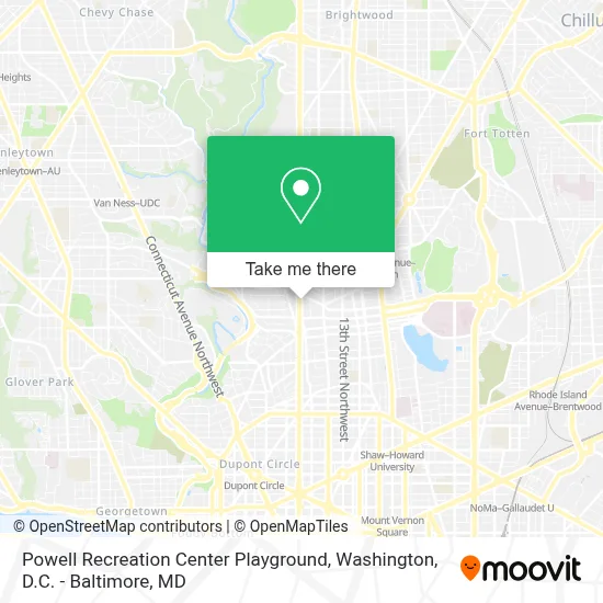 Powell Recreation Center Playground map
