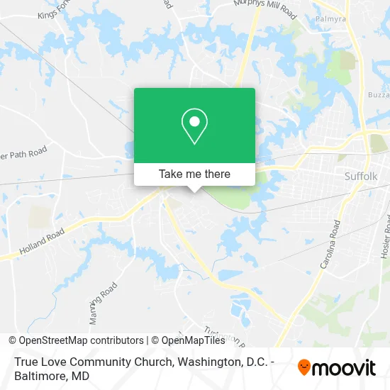 True Love Community Church map