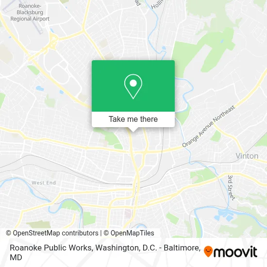 Roanoke Public Works map