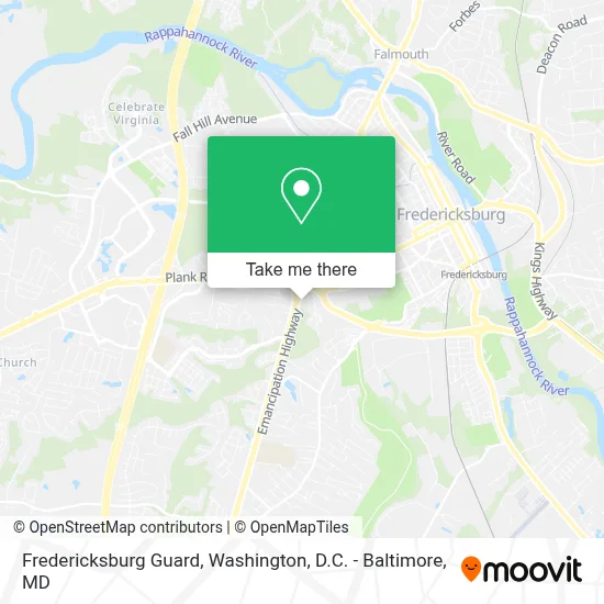 Fredericksburg Guard map