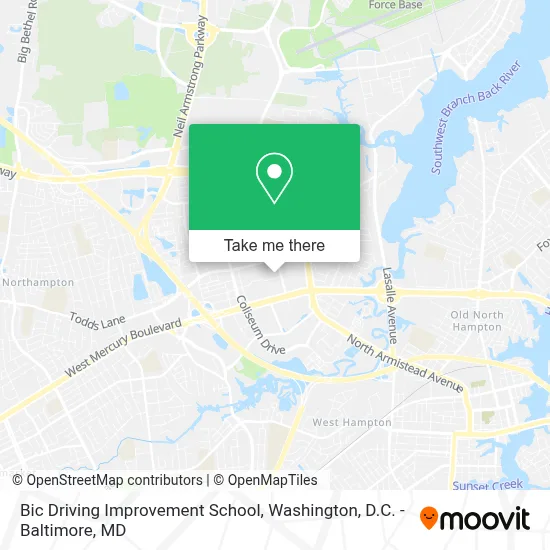 Bic Driving Improvement School map