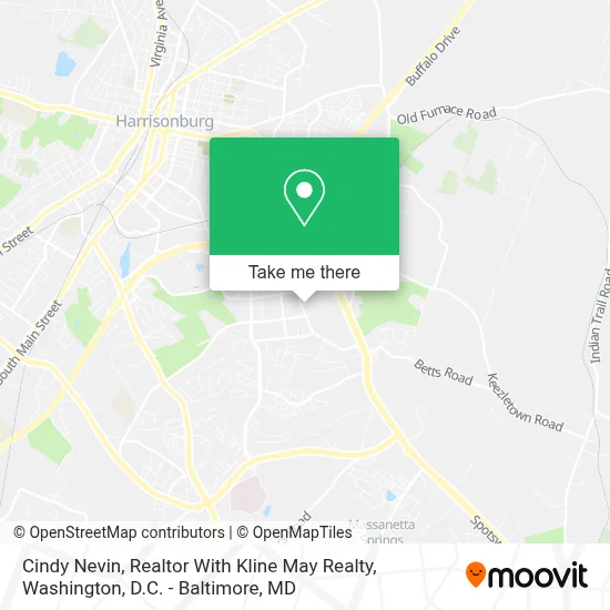 Cindy Nevin, Realtor With Kline May Realty map