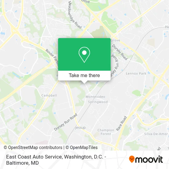 East Coast Auto Service map