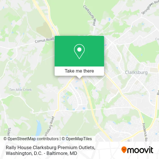 Rally House Clarksburg Premium Outlets map