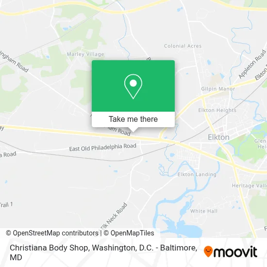 Christiana Body Shop map